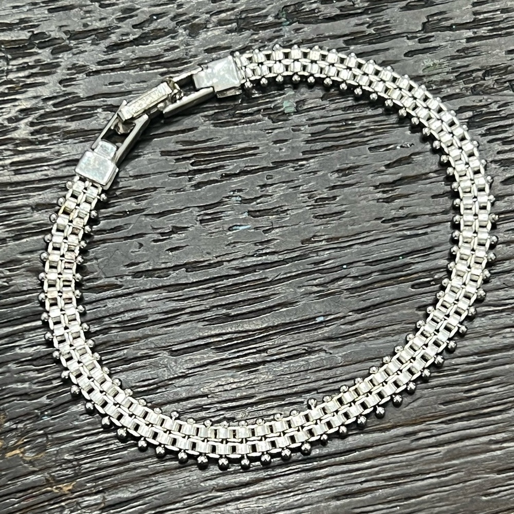 COPY - Vintage Napier chain linked bracelet with silver tones. Hinged link desi…